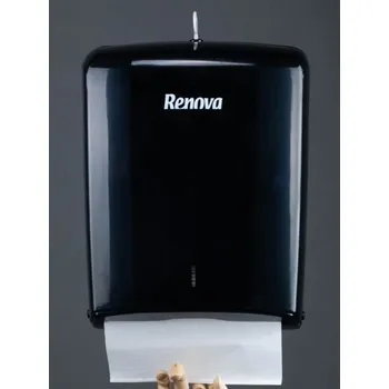 Zásobník na papírové ručníky RENOVA Zásobník na skládané ZZ papírové ručníky, 1 ks Barva: černá