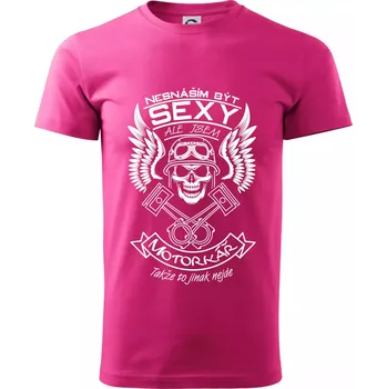 Pánská móda Nesnáším být sexy - motorkář - Klasické pánské triko vyšší gramáže - L ( Purpurová )