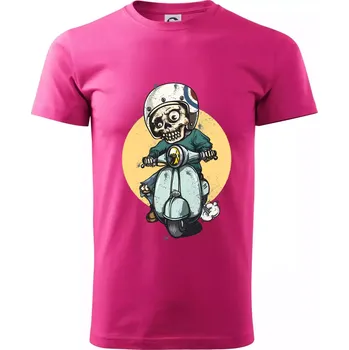 Skútr rebel - Klasické pánské triko vyšší gramáže - S ( Purpurová )