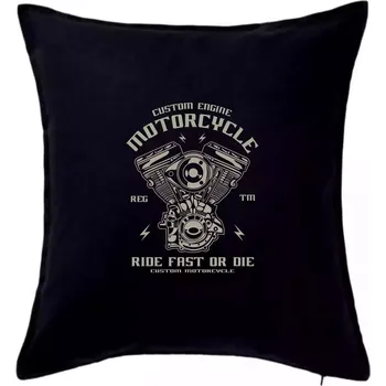 Polštář Custom Engine - Polštář 50x50 - 50x50 - Pouze potah ( Černá )