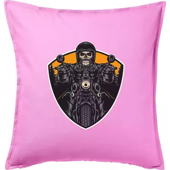 Polštář Road runner lebka - Polštář 50x50 - 50x50 - Pouze potah ( Růžová )