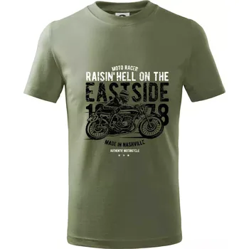 Dětská móda Raisin Hell Moto Racer - Tričko dětské bavlněné - 104-110cm / 3-4 roky ( Khaki )