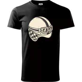 Moto helma - žalud - Triko extra velké (5-8XL) - 8XL ( Černá )