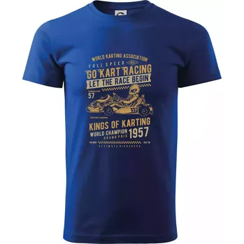 Go Kart Racing - Triko extra velké (5-8XL) - 8XL ( Královská modrá )