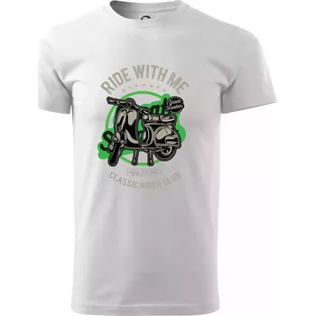 Pánské tričko Ride With Me - Triko extra velké (5-8XL) - 7XL ( Bílá )