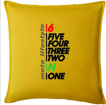 Polštář Moto lifestyle - Polštář 50x50 - 50x50 - Pouze potah ( Žlutá )