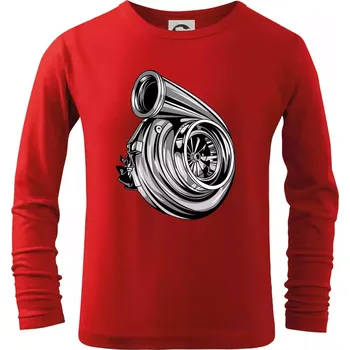Chlapecké tričko Car turbo - Triko dětské Long Sleeve - 122 cm/6 let ( Červená )
