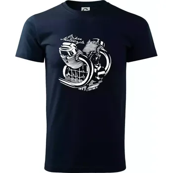 Biker Motorcycle motor - Triko extra velké (5-8XL) - 8XL ( Námořní modrá (velmi tmavá - téměř černá) )