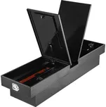 VEVOR Krabice na nářadí pro crossover, 70x20x13 palců, odolná hliníková krabička na nářadí s diamantovou texturou, krabička na nářadí pro korbu pick-upu a obytný přívěs, vodotěsný úložný organizér se zámkem, klíče, boční rukojeti, černá