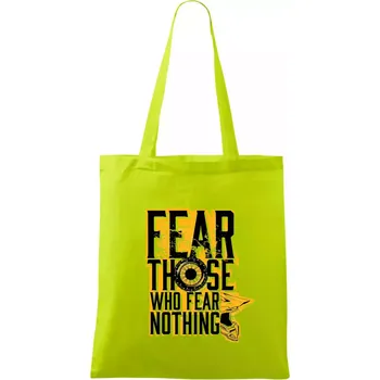 Motocross fear those who fear nothing - Taška bavlněná - 42 x 38 cm ( Limetková )