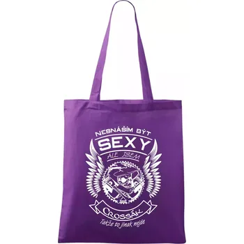 Nesnáším být sexy - crossák - Taška bavlněná - 42 x 38 cm ( Fialová )