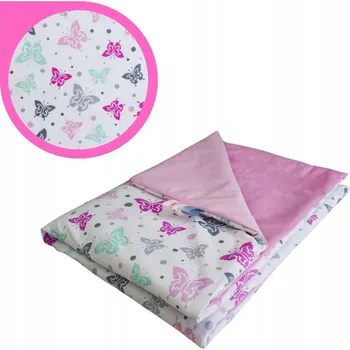 Dětská deka Dětská deka 75x100 Letní Motýlci/Růžová Bavlna/Velvet