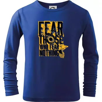 Chlapecké oblečení Motocross fear those who fear nothing - Triko dětské Long Sleeve - 134 cm/8 let ( Královská modrá )