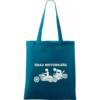 Sraz motorkářů (Hana-creative) - Taška bavlněná - 42 x 38 cm ( Petrolejová )