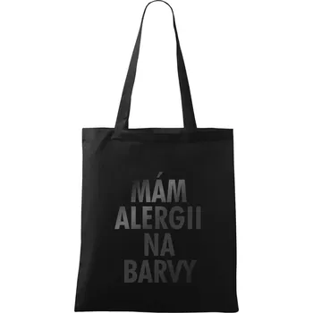 Nákupní taška Mám alergii na barvy - černý potisk - Taška bavlněná - 42 x 38 cm ( Černá )