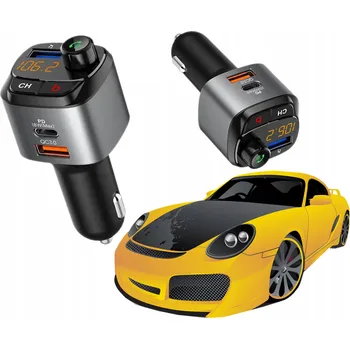 FM transmitter BLUETOOTH FM TRANSMITTER DO AUTA RYCHLÁ NABÍJEČKA QC 3.0 2x USB MP3 SD