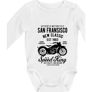 Kojenecké oblečení San Fransisco Motorcycle - Body kojenecké s dlouhým rukávem - Dlouhý r. do 3 měs ( Bílá )