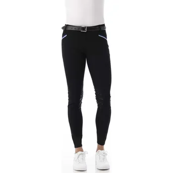 Jezdecké kalhoty EQUITHÈME Rajtky Lars Equithème, s gripem na kolenou, pánské, černé 46