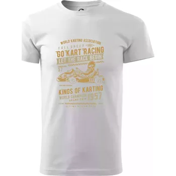 Go Kart Racing - Triko extra velké (5-8XL) - 6XL ( Bílá )