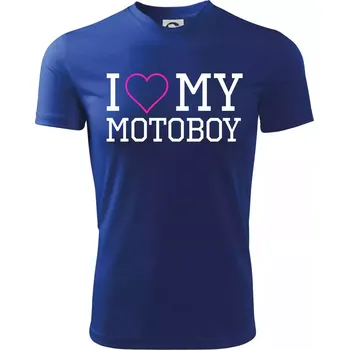 I love my motoboy - Dětské triko sportovní (dresovina) - 146 cm/10 let ( Královská modrá )