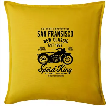 Polštář San Fransisco Motorcycle - Polštář 50x50 - 50x50 - Pouze potah ( Žlutá )