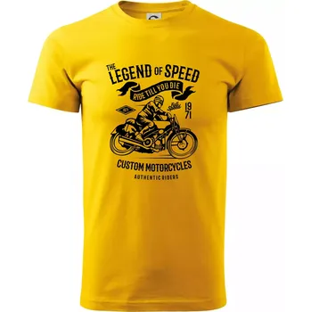 The Legend of Speed - Triko extra velké (5-8XL) - 8XL ( Žlutá )
