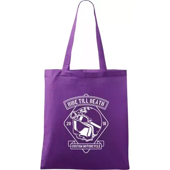 Ride Till Death - Taška bavlněná - 42 x 38 cm ( Fialová )