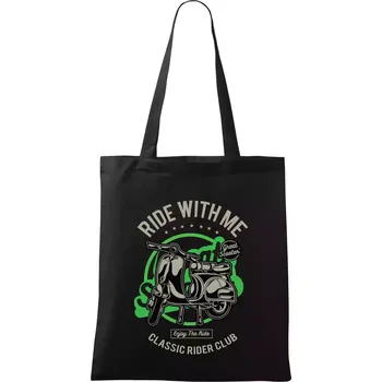 Ride With Me - Taška bavlněná - 42 x 38 cm ( Černá )