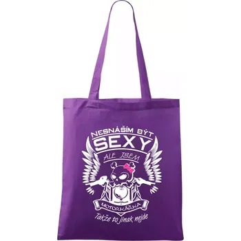 Nesnáším být sexy - motorkářka - Taška bavlněná - 42 x 38 cm ( Fialová )