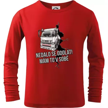 Chlapecké tričko Nedalo se odolat, mám to v sobě kamion - Triko dětské Long Sleeve - 122 cm/6 let ( Červená )