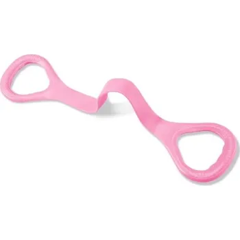 Barevná odporová posilovací páska na paže záda ramena Elastická pomůcka pro jógu pilates rehabilitaci a domácí cvičení růžová