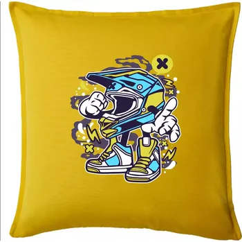 Polštář Motohelmátor - Polštář 50x50 - 50x50 - Pouze potah ( Žlutá )