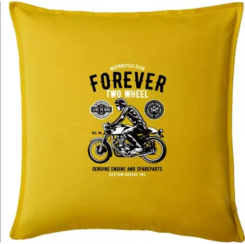 Polštář Forever Two Wheel - Polštář 50x50 - 50x50 - Pouze potah ( Žlutá )