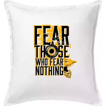 Polštář Motocross fear those who fear nothing - Polštář 50x50 - 50x50 - Včetně výplně ( Bílá )