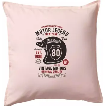 Polštář Motor Legend Helmet - Polštář 50x50 - 50x50 - Pouze potah ( Světle růžová )