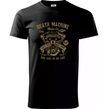 Pánské tričko Death Machine - Triko extra velké (5-8XL) - 6XL ( Černá )