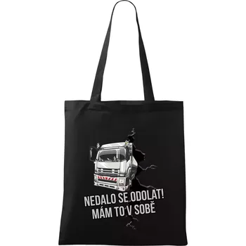 Nákupní taška Nedalo se odolat, mám to v sobě kamion - Taška bavlněná - 42 x 38 cm ( Černá )