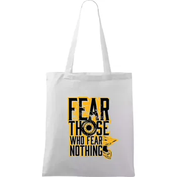 Motocross fear those who fear nothing - Taška bavlněná - 42 x 38 cm ( Bílá )