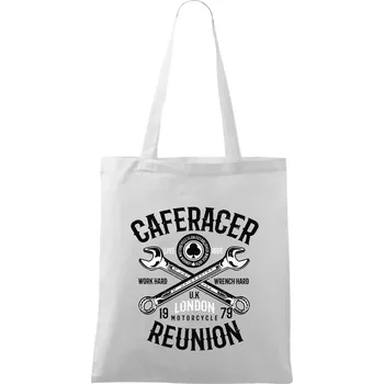 Caferacer Reunion - Taška bavlněná - 42 x 38 cm ( Bílá )
