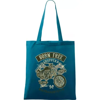 Born Free Choppers - Taška bavlněná - 42 x 38 cm ( Petrolejová )