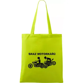 Sraz motorkářů (Hana-creative) - Taška bavlněná - 42 x 38 cm ( Limetková )