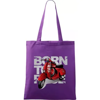 Scooter born to ride red - Taška bavlněná - 42 x 38 cm ( Fialová )