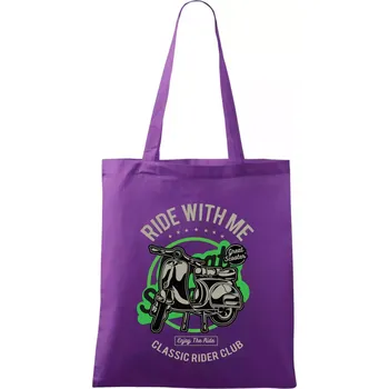 Ride With Me - Taška bavlněná - 42 x 38 cm ( Fialová )