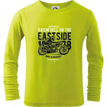 Dětská móda Raisin Hell Moto Racer - Triko dětské Long Sleeve - 146 cm/10 let ( Limetková )