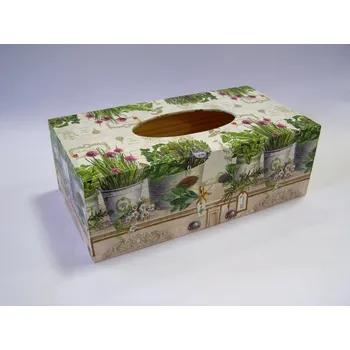 Krabice na papírové kapesníky - Bylinky