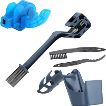 Sada 5 ks čističů řetězu na jízdní kolo Plastové kartáče na mytí řetězu a pastorků Horská kola Prachotěsné cyklistické nářadí tmavě modrá