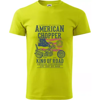 Pánské tričko American Chopper - Klasické pánské triko vyšší gramáže - XS ( Limetková )