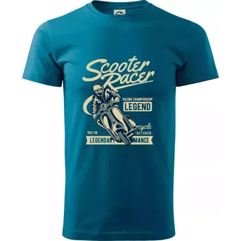 Pánské tričko Scooter Racer - Klasické pánské triko vyšší gramáže - L ( Petrolejová )