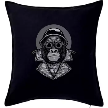 Polštář Motorkář gorila - Polštář 50x50 - 50x50 - Pouze potah ( Černá )