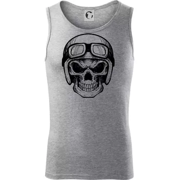 Nasranej motorkář - Tílko pánské Core - M ( Tmavě šedý melír )